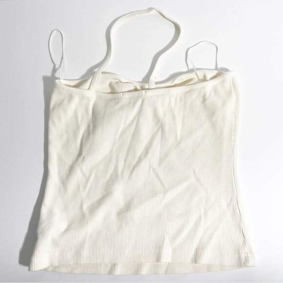 New AGOLDE Lola Gathered Front Tank in Ivory Paste  Size L - Picture 5 of 6